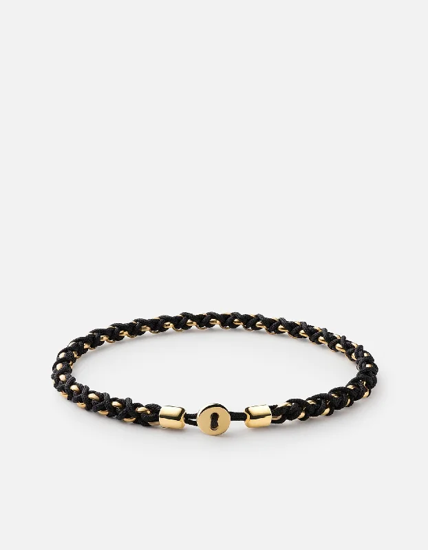 women's bracelets open cuff -Nexus Chain Bracelet, Gold Vermeil