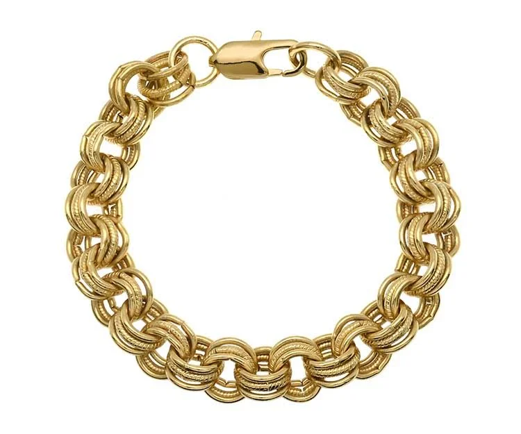 women's bracelets for mother -Goldbug Double Twisted Link Bracelet