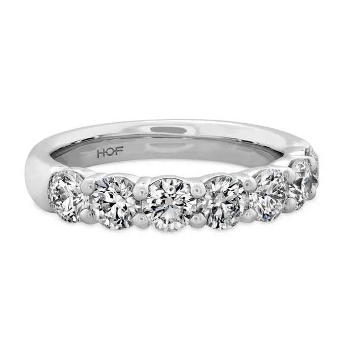 women's engagement rings hypoallergenic -Hearts On Fire .72-.82CTW Signature 7-Stone Wedding Band in Platinum