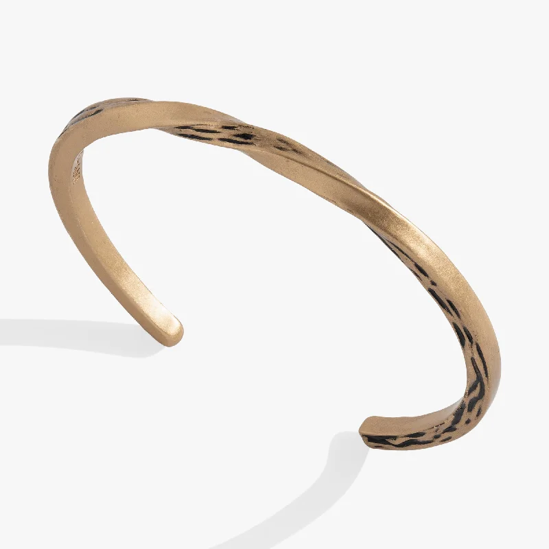 women's bracelets minimalist -Untamed Twisted Metal Cuff