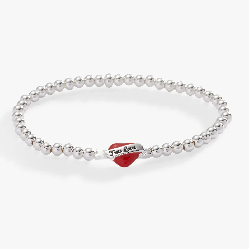 women's bracelets adjustable fit -True Love Heart Stretch Bracelet