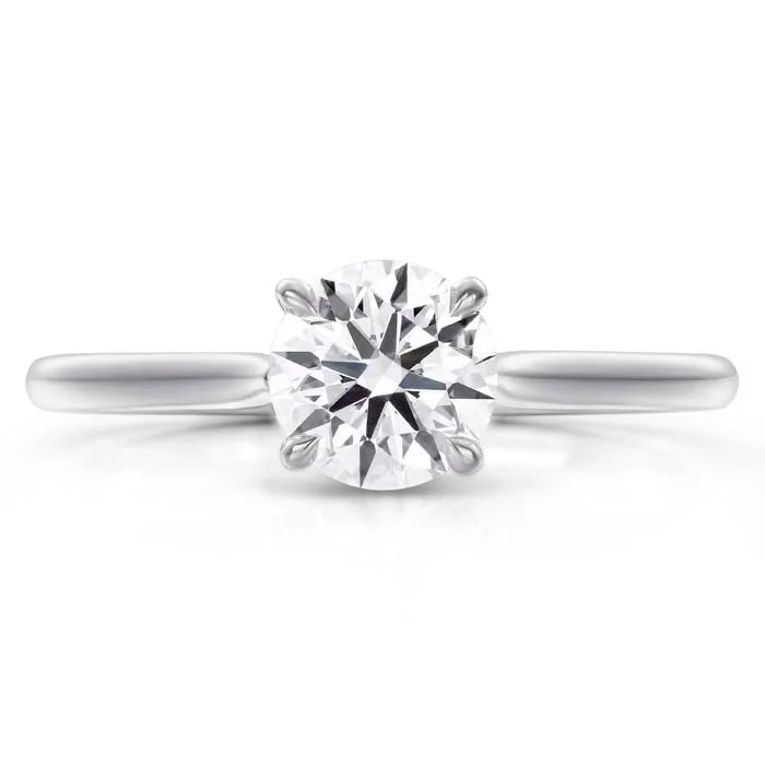 women's engagement rings with mixed metals -Hearts On Fire .73CT Camilla Six-Prong Solitaire Complete Engagement Ring in Platinum