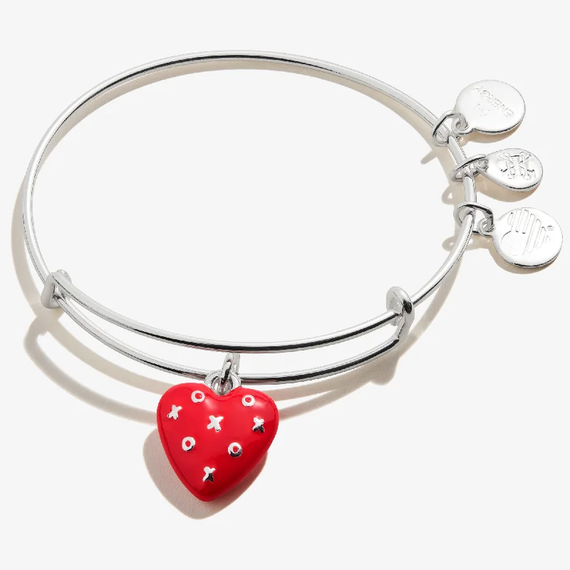 women's bracelets with charms -XOXO Heart Charm Bangle Bracelet