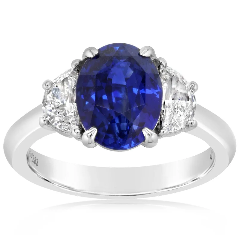 women's engagement rings engagement gift -JB STAR Sapphire & Diamond Ring