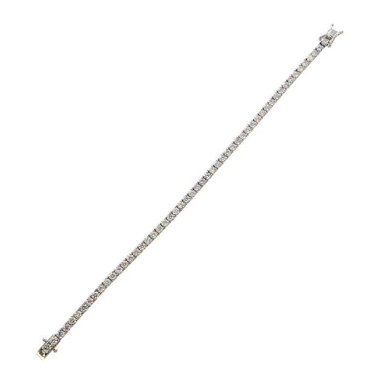 women's bracelets fine jewelry -5ctw Diamond 14K White Gold Tennis Bracelet