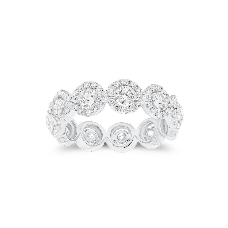 women's ring statement piece -Circular Diamond Eternity Ring