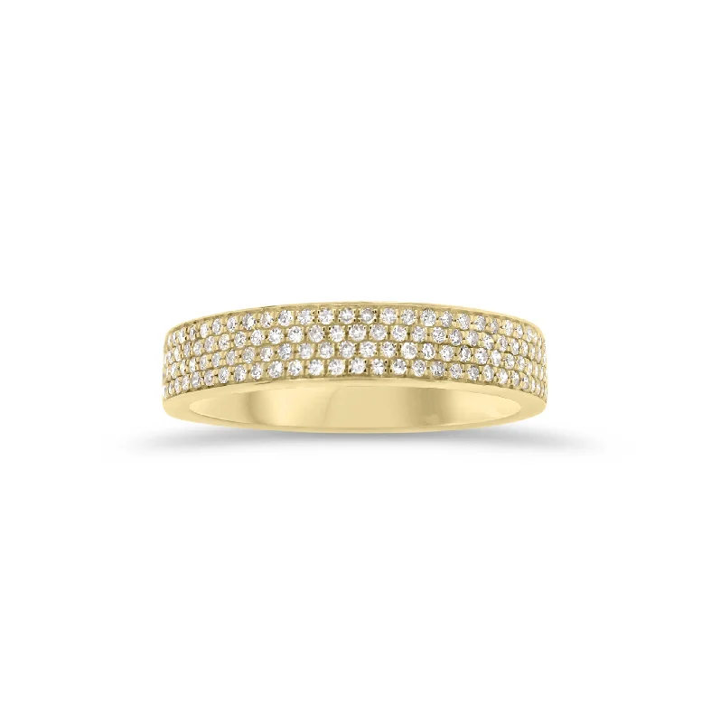 women's ring cubic zirconia -Pave Diamond Stackable Ring