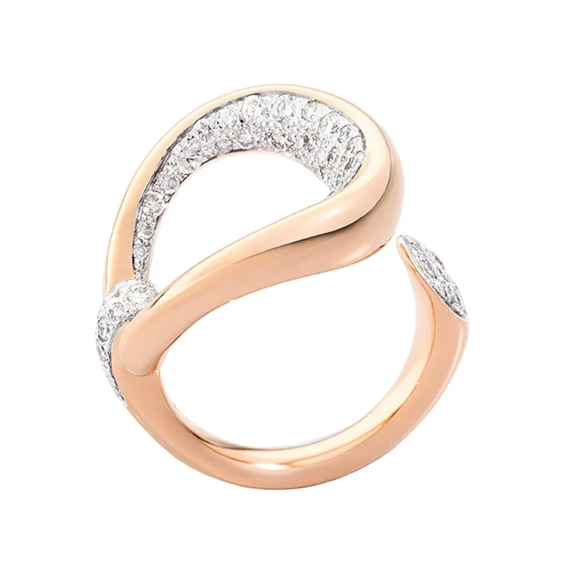 women's engagement rings with channel setting -POMELLATO Fantina Diamond Ring