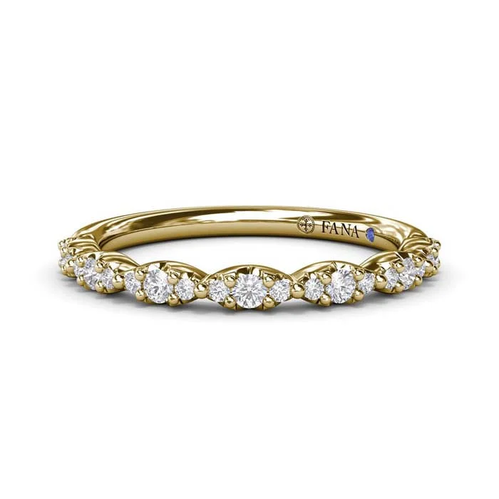 women's engagement rings with hidden halo -Fana Cluster Marquise Diamond Wedding Band in 14K Yellow Gold