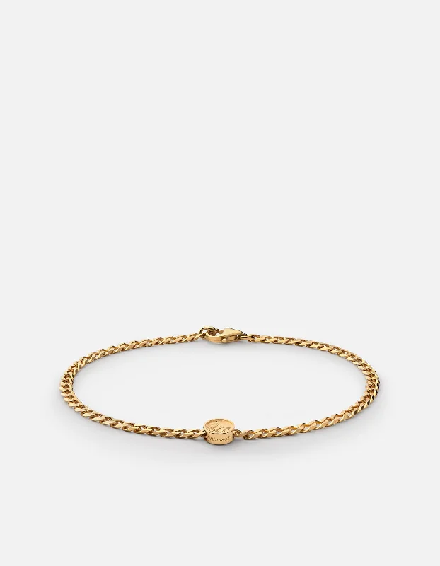 women's bracelets infinity charm -Meridian Chain Bracelet, Gold Vermeil