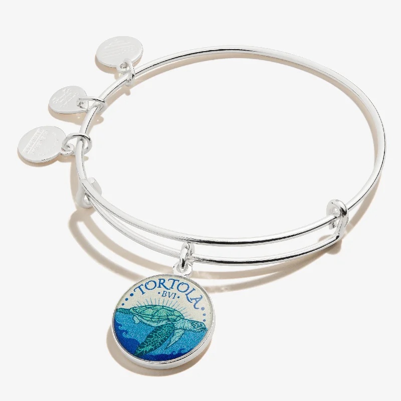 women's bracelets with birthstone -Tortola Charm Bangle