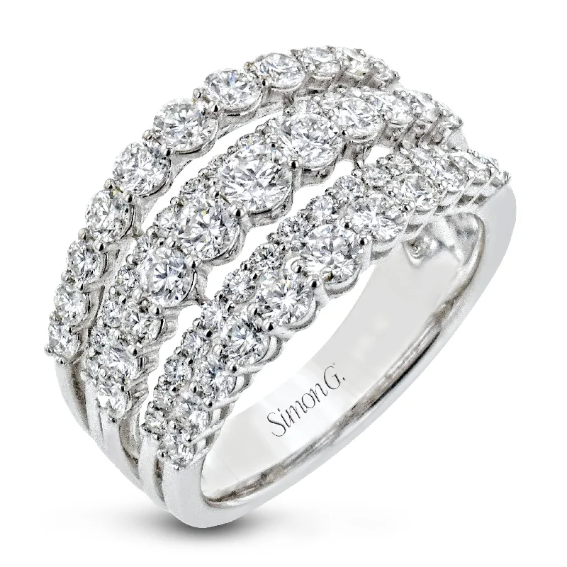 women's ring pear shaped -Simon G - 18K WG Diamond Band