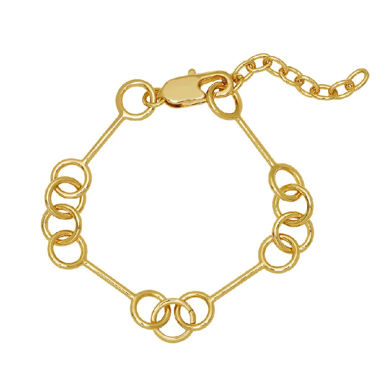 women's bracelets chain and bead mix -Goldbug Wishbone Bracelet