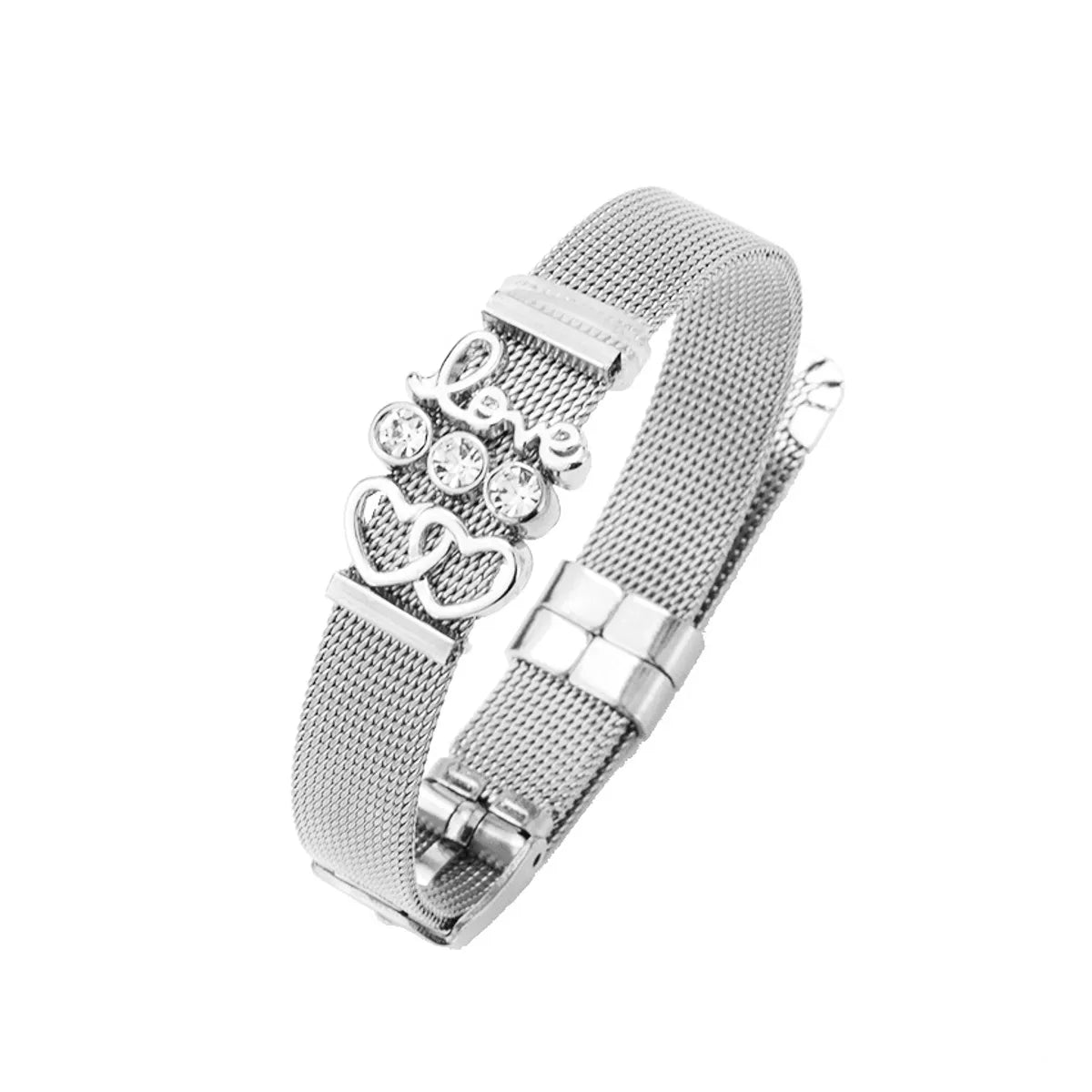 women's bracelets everyday wear -Titanium&stainless Steel Fashion Sweetheart Bracelet  (steel Color) Nhhn0376-steel-color