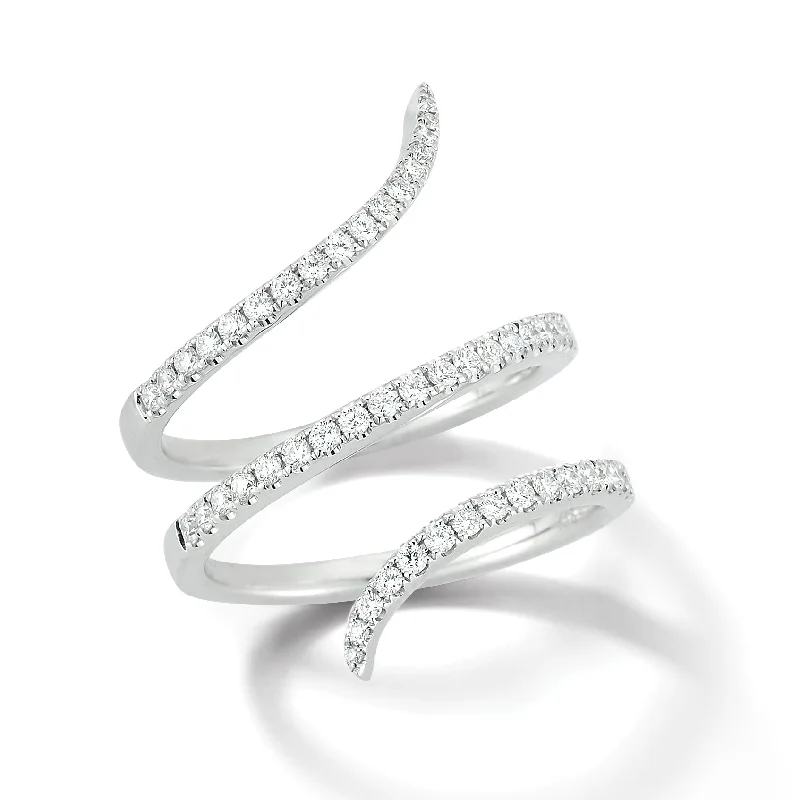 women's ring for daughter -Diamond Triple Twist Ring