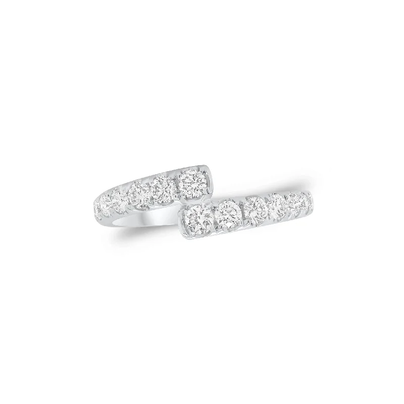 women's ring statement piece -Diamond Simple Wrap Ring