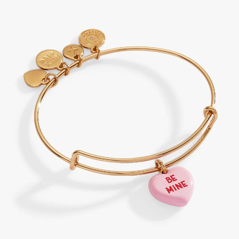 women's bracelets everyday wear -Sweethearts® “Be Mine” Charm Bangle