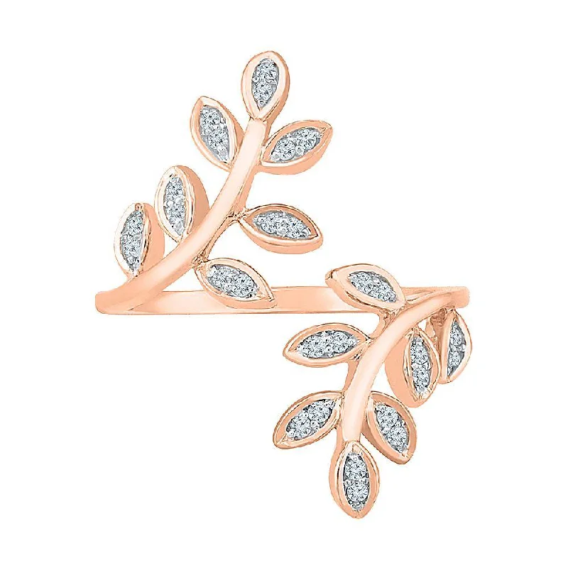 women's ring opal gemstone -Diamond Vine Statement Ring, Nature Ring