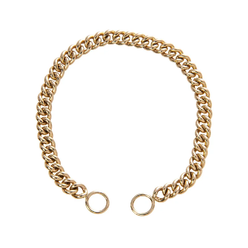 women's bracelets bold statement -Marla Aaron 14K Gold Heavy Curb Chain Bracelet