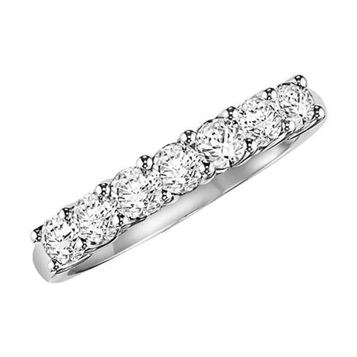 women's engagement rings with hidden halo -ArtCarved Diamond Wedding Band in 14K White Gold