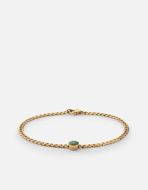 women's bracelets stackable -Dove Type Chain Bracelet, Gold Vermeil