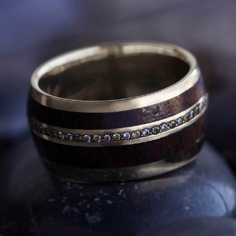 women's ring for anniversary -Unique Diamond Eternity Ring in Gold with Sapphires