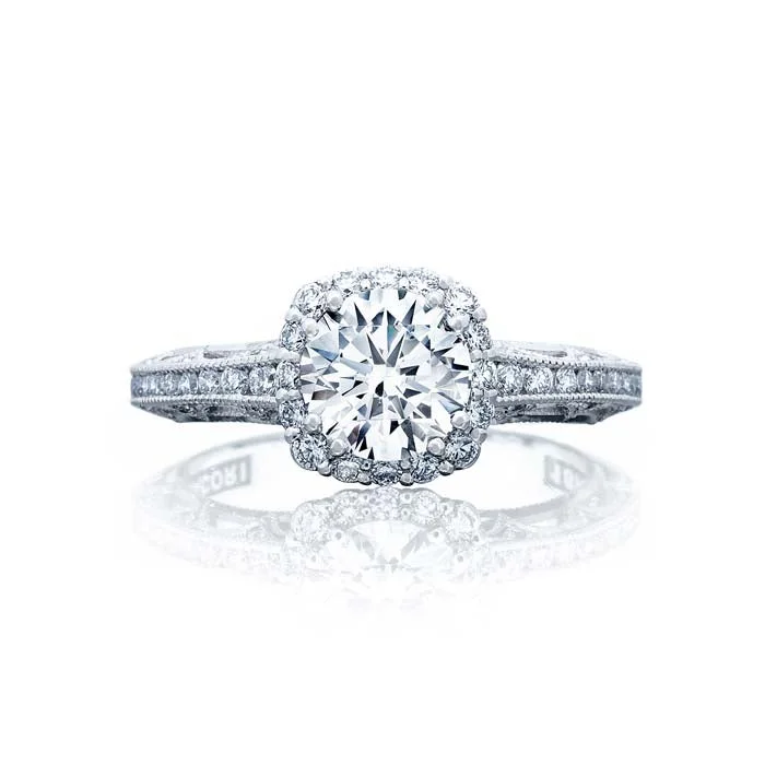 women's engagement rings for sensitive skin -Tacori Reverse Crescent Engagement Ring Semi-Mounting in Platinum