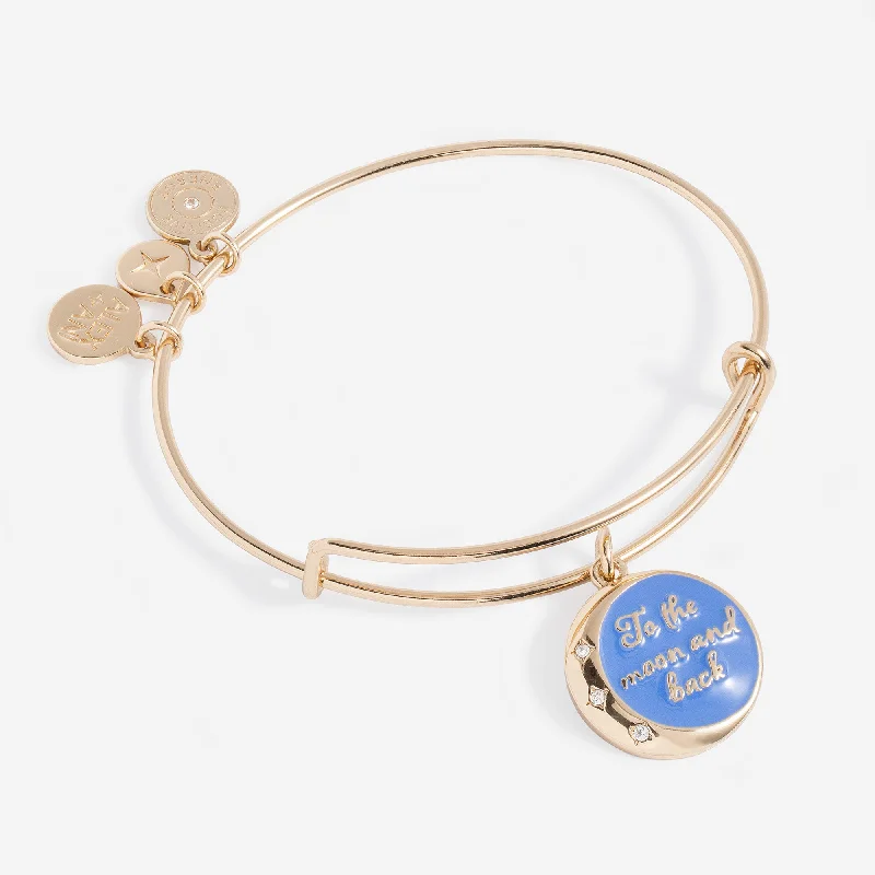 women's bracelets with handcrafted touch -To the Moon and Back' Charm Bangle