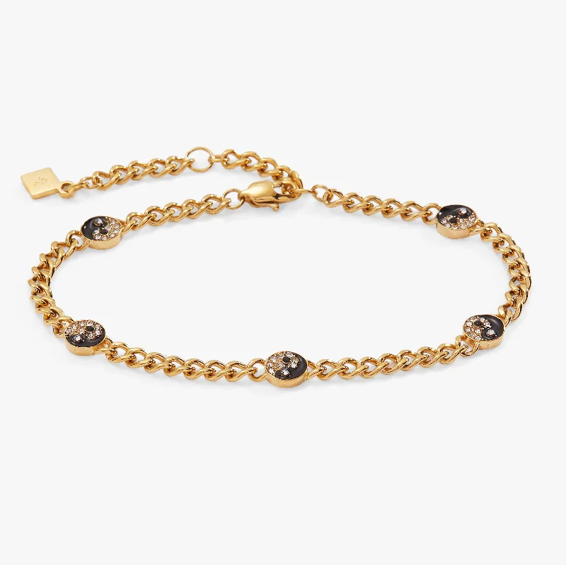 women's bracelets sleek and modern -Yin Yang Curb Chain Bracelet