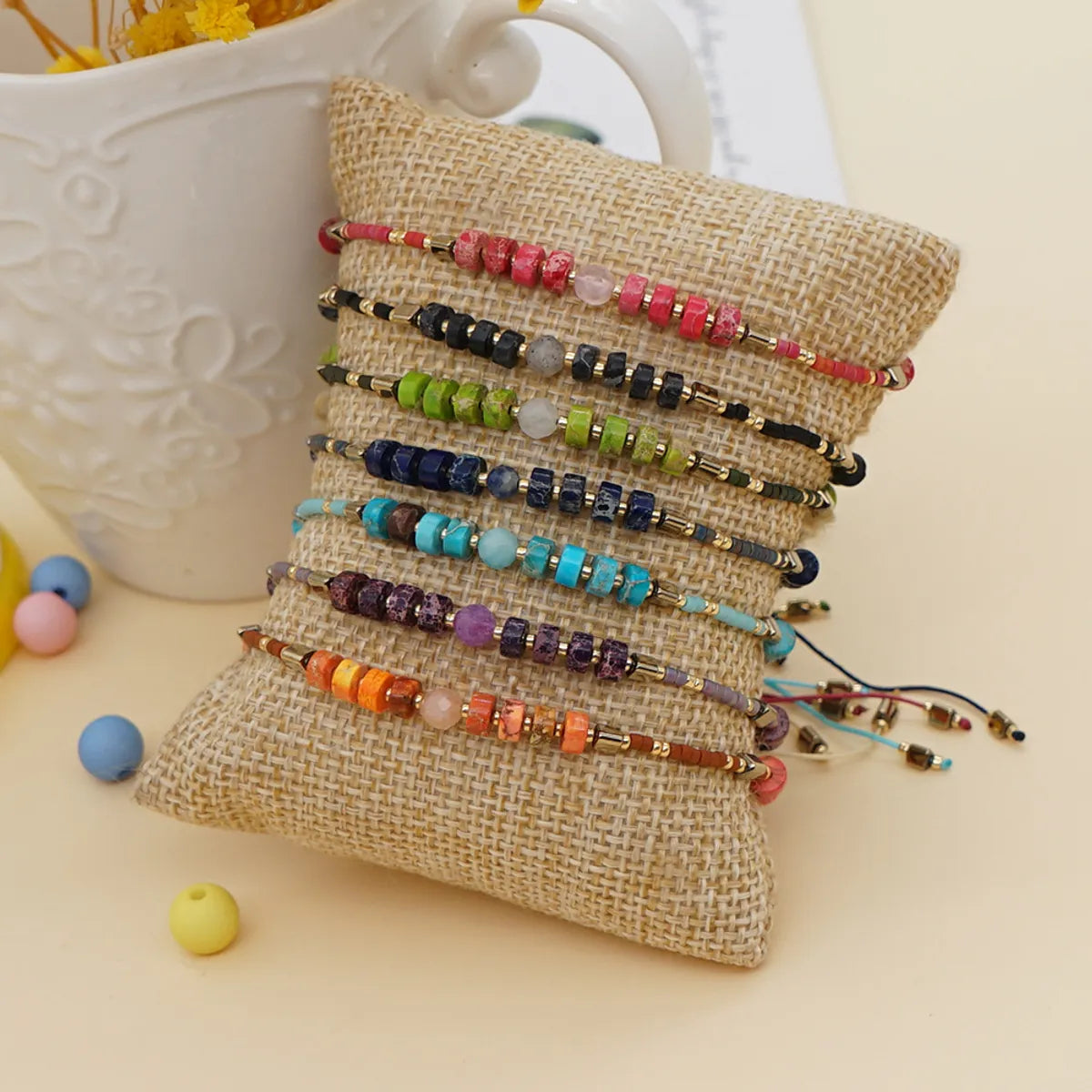 women's bracelets celestial theme -Ethnic Style Geometric Natural Stone Glass Wholesale Bracelets