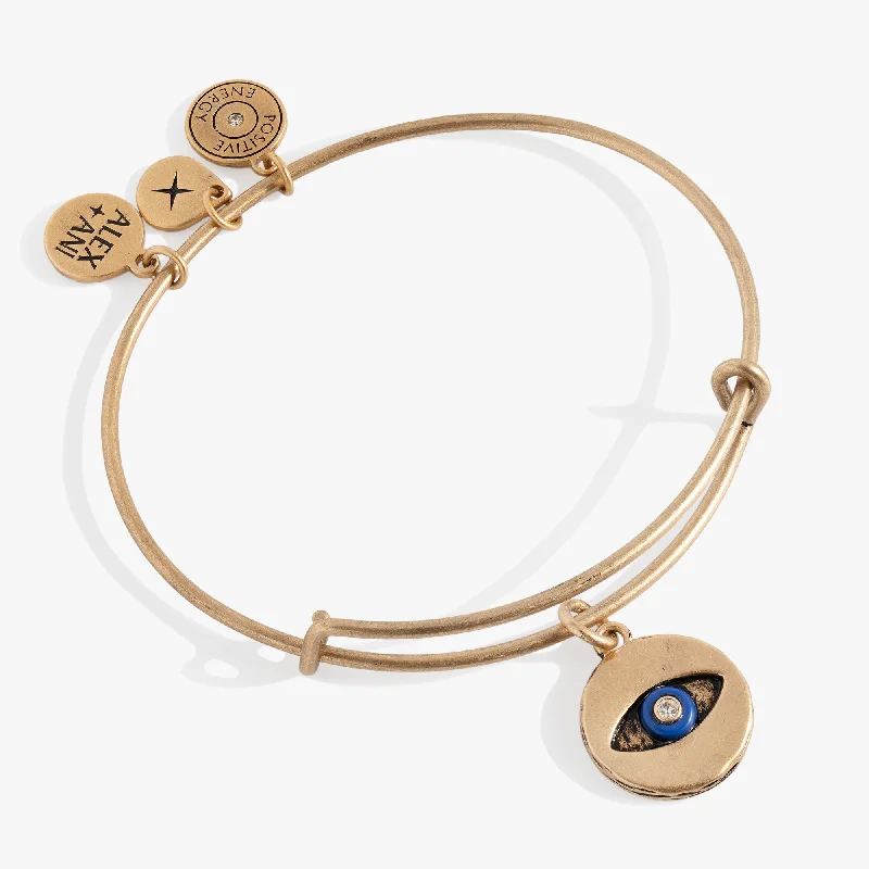 women's bracelets lightweight design -Untamed Evil Eye Charm Bangle