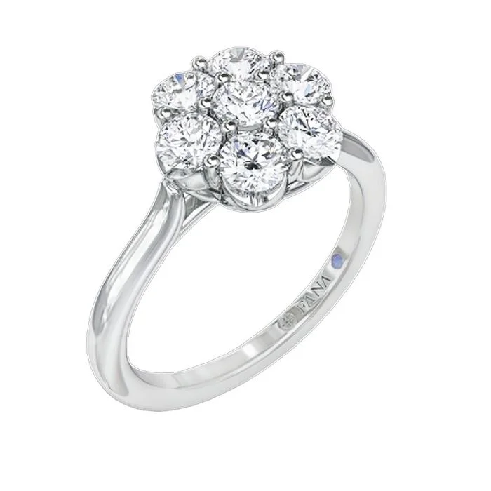 women's engagement rings cathedral setting -Fana Magnolia Diamond Ring in 14K White Gold