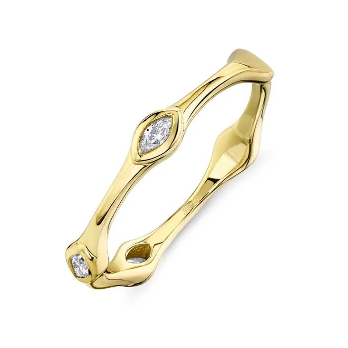 women's engagement rings tension setting -Shy Creation Marquise Diamond Ring in 14K Yellow Gold