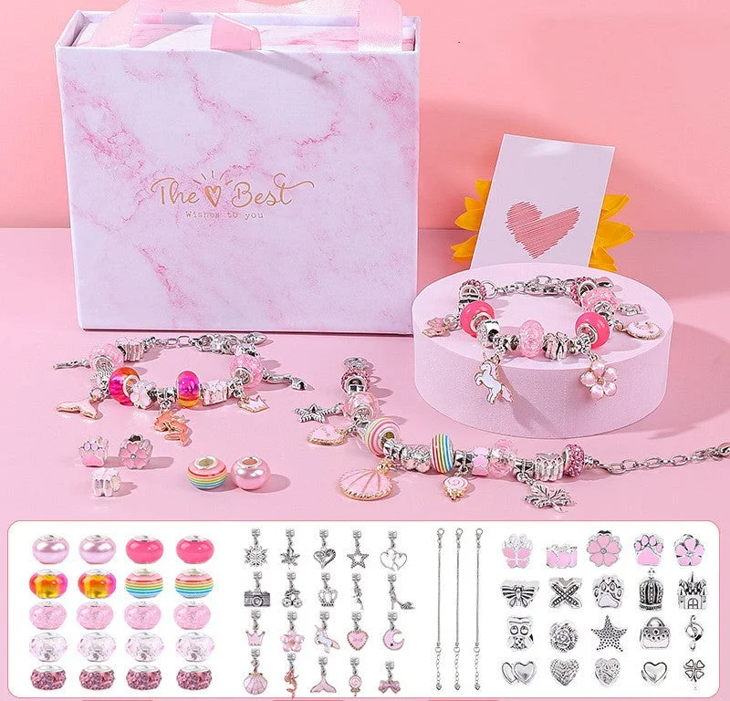 Pink Diy Bracelet Set (Gift Box)