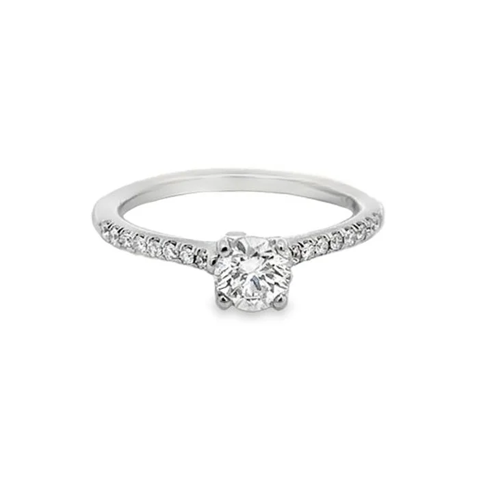 women's engagement rings large carat size -Mountz Collection Complete Engagement Ring in 18K White Gold