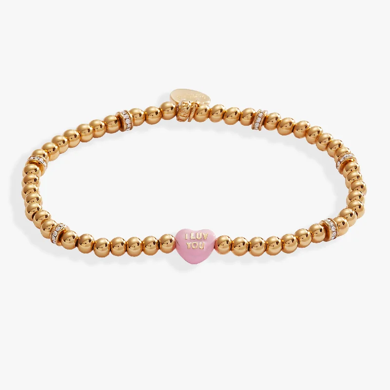 women's bracelets for mother -Sweethearts® “I Luv You” Stretch Bracelet