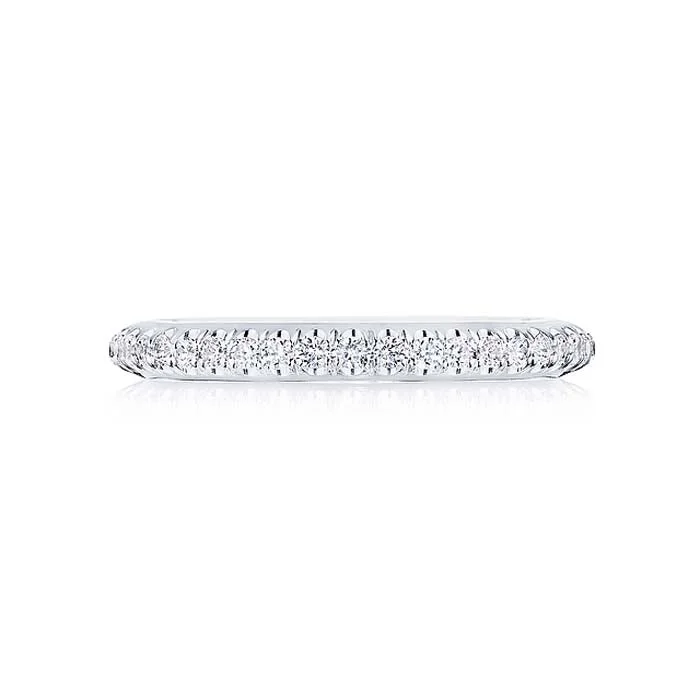 women's engagement rings eternity band -Tacori Single Row Pave Wedding Band in Platinum