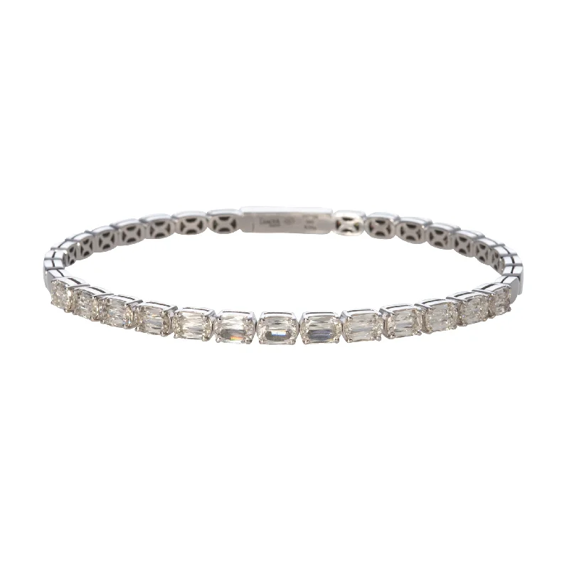 women's bracelets with opal -3.13ctw L’Amour Crisscut Diamond 14K Gold Flex Bangle