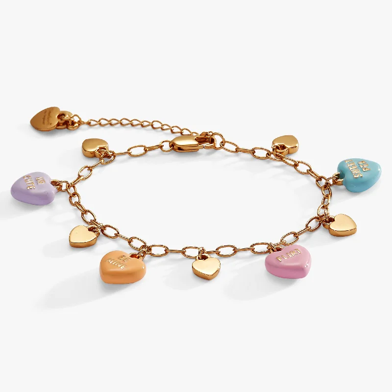 women's bracelets minimalist -Sweethearts® Multi-Charm Bracelet