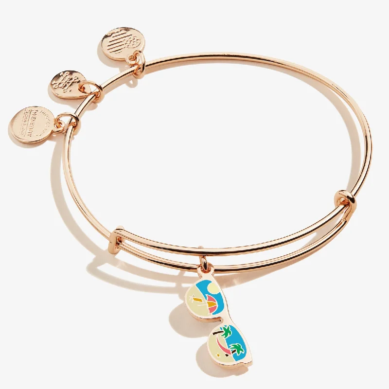 women's bracelets gold -Sunglasses Charm Bangle Bracelet