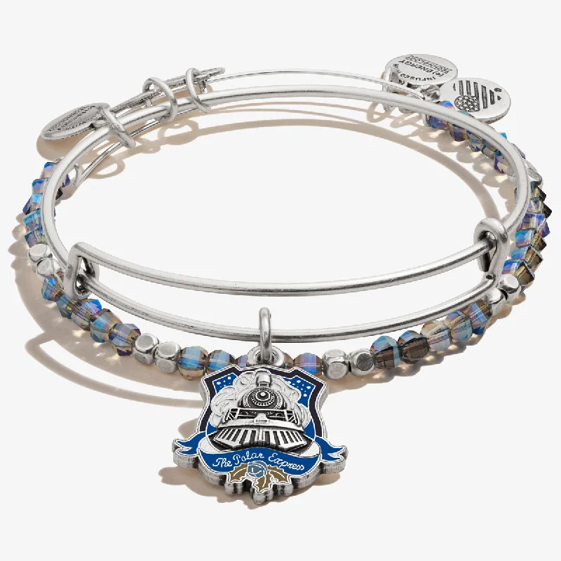 women's bracelets elegant touch -The Polar Express™ Train Charm Bangle + Beaded Bangle, Set of 2