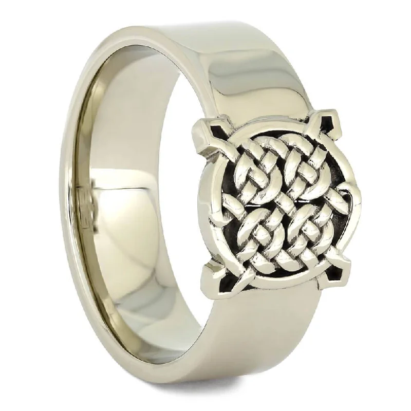 women's ring celestial rings -Amazing Solid Gold Celtic Signet Ring