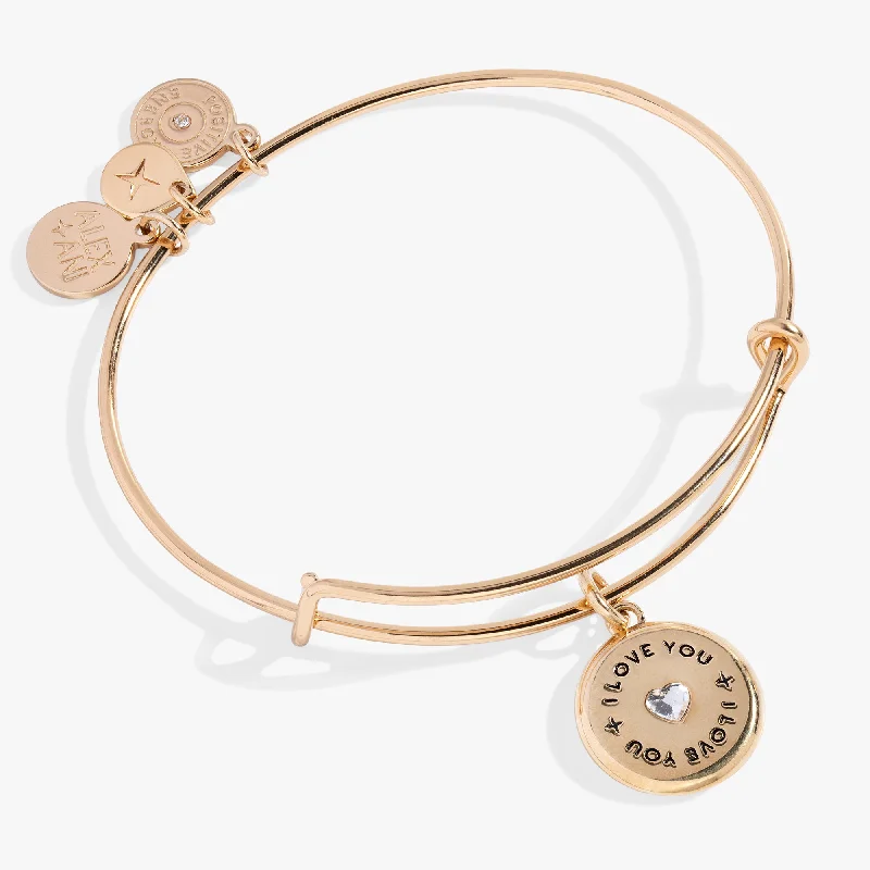 women's bracelets gold -Token of Love Charm Bangle