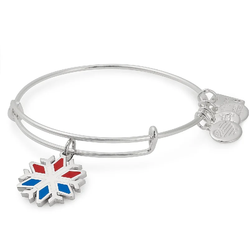 women's bracelets friendship set -Team USA Snowflake Charm Bangle