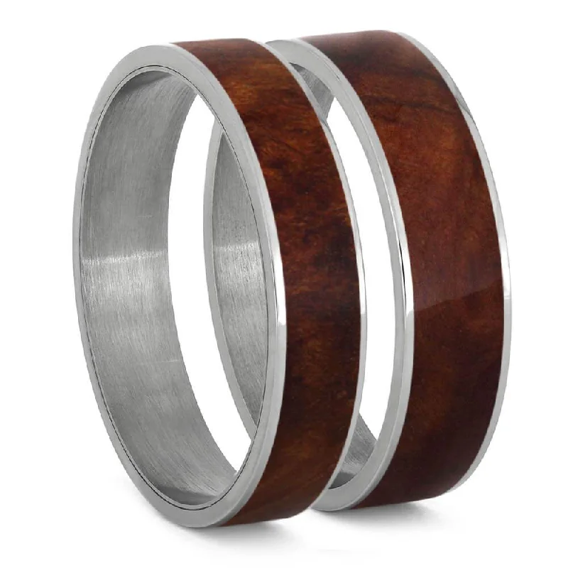 women's ring statement piece -Coolibah Wood Inlay Components for Modular Rings