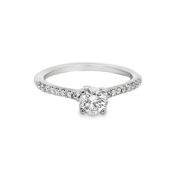 women's engagement rings emerald -Mountz Collection Complete Engagement Ring in 18K White Gold