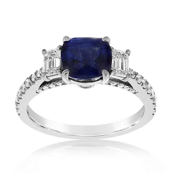 women's engagement rings luxury collection -Sapphire & Diamond Ring