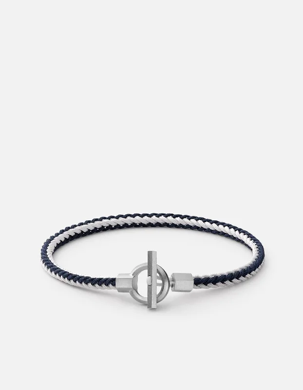 women's bracelets sleek and modern -Atlas Rope Bracelet, Matte Sterling Silver