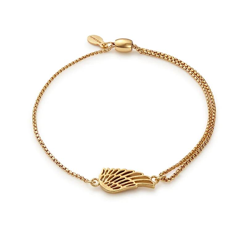 women's bracelets for casual wear -Wing Pull Chain Bracelet