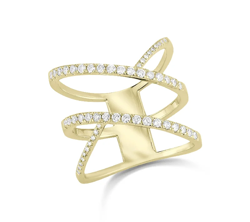 women's ring art deco -Diamond Cut-out Fashion Ring